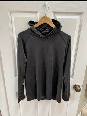 lululemon athletica Black Textured Hooded Pullover